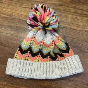 Missoni x target collaboration woven sweater pom pom Beanie